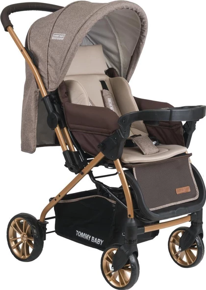Tommybaby TB-980 Gold Çift Yönlü Bebek Arabası Puset - 2