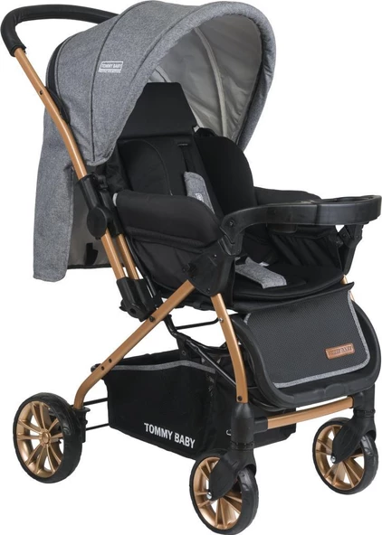 Tommybaby TB-980 Gold Çift Yönlü Bebek Arabası Puset - 4