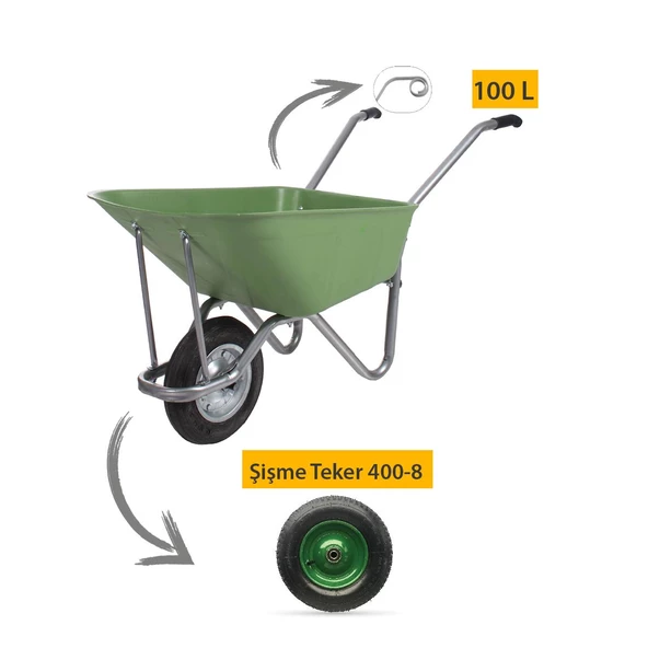 Kanat Ecoplast El Arabası -100 Litre - 5