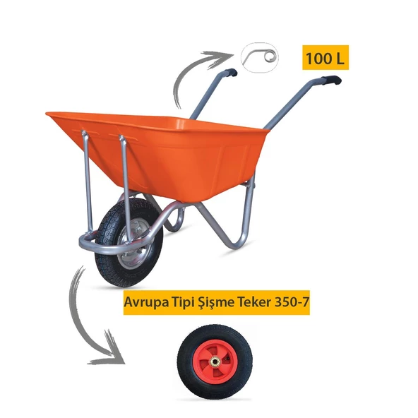 Kanat Megaplast El Arabası -100 Litre - 5
