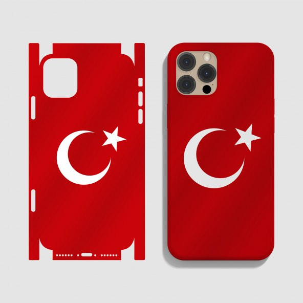 Samsung Galaxy A50 Türk Bayrağı Fullbody Arka Kaplama