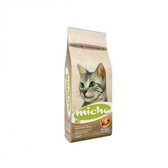 Micho 3 Kg Adult Cat Tavuklu (Hamsi ve Pirinç eşliğinde) Yetişkin Kedi Maması