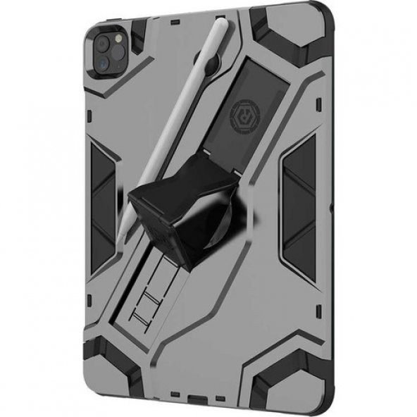 Apple iPad Pro 11 2021 (3.NESİL) M1 ÇİPLİ Antişoklu 2021 Military Hafif Kılıf+MAT CAM