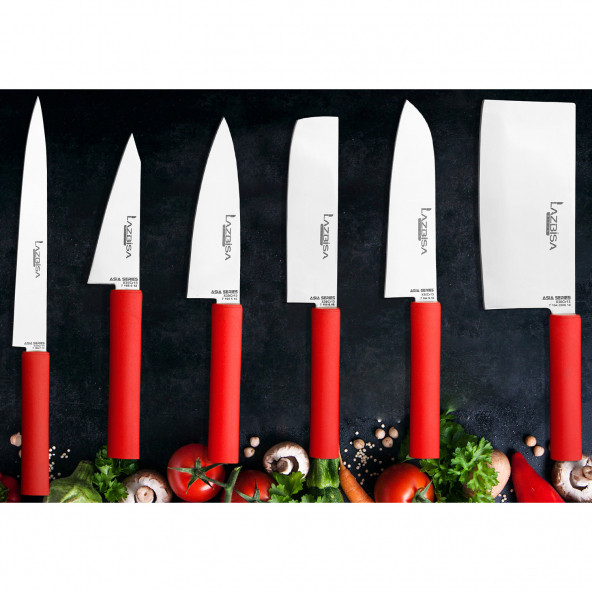 Lazbisa Asia 6 Parça Mutfak Bıçak Seti Et Ekmek Sebze Meyve Soğan Salata Şef Bıçak