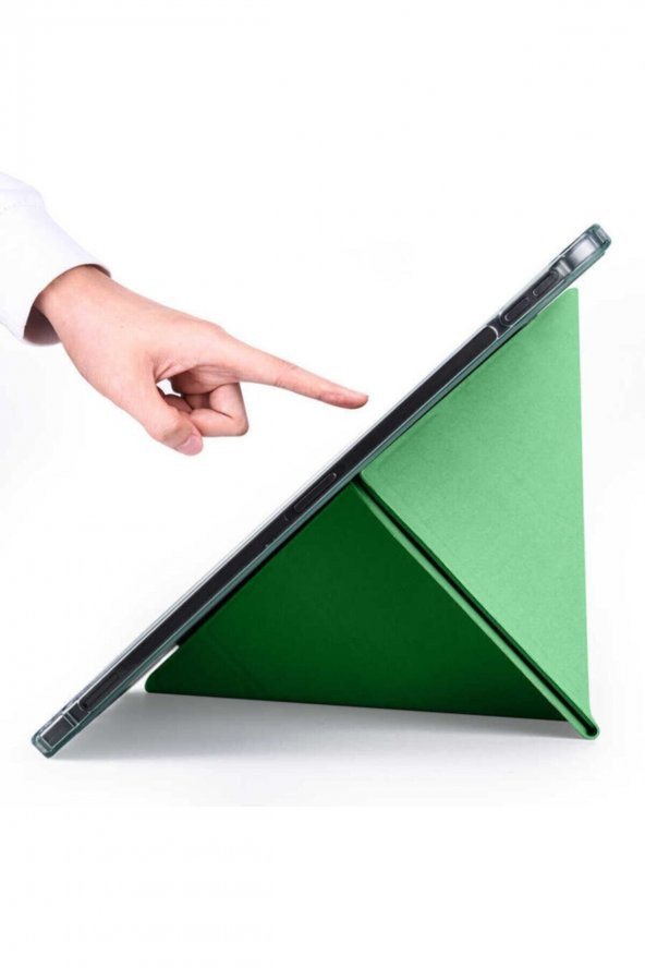 Apple iPad Air 3 Kılıf Kalem Bölmeli Silikon Smart Cover + Nano Ekran Koruyucu - 3