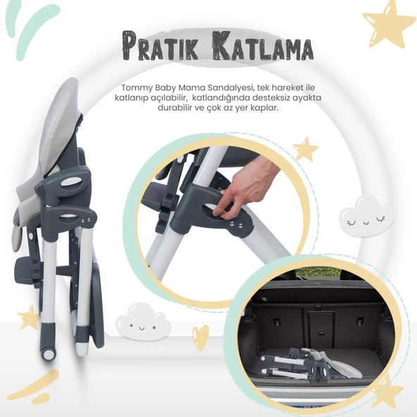 TommyBaby Premium Lüx Mama Sandalyesi - 9