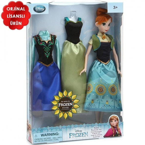 Orjinal Disney Frozen Anna Bebek ve Kostümleri - Karlar Ülkesi