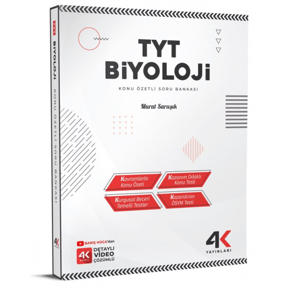 EĞİTİM VADİSİ 4K TYT BİYOLOJİ SORU BANKASI