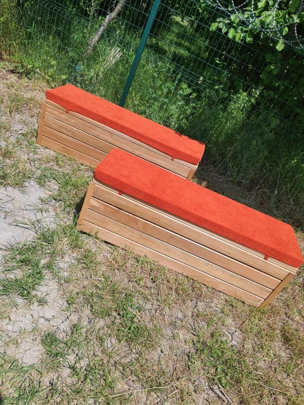 SAĞLAM LÜKS AHŞAP BAHÇE SANDIK SEDİR (120x45x45) KALIN AHŞAP BAHÇE DEPOLAMA - 5