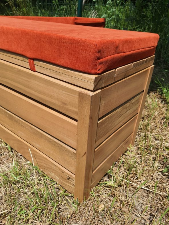 SAĞLAM LÜKS AHŞAP BAHÇE SANDIK SEDİR (120x45x45) KALIN AHŞAP BAHÇE DEPOLAMA - 6