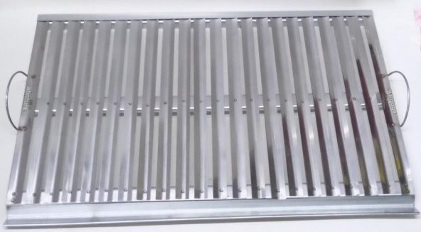 Paslanmaz Çelik Geniş Panelli 45x30 Oluklu Köfte Izgarası Üst Paneli 50cm Mangal için Üst Platform - 4