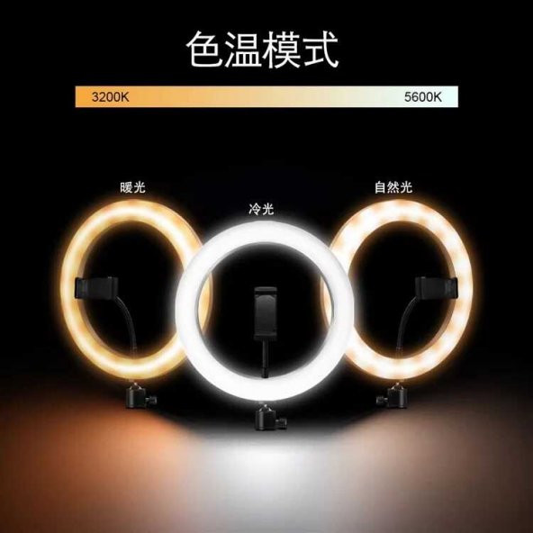 Zore RGB-26 Işıklı Tripod Telefon Tutucu Ring Light - 3