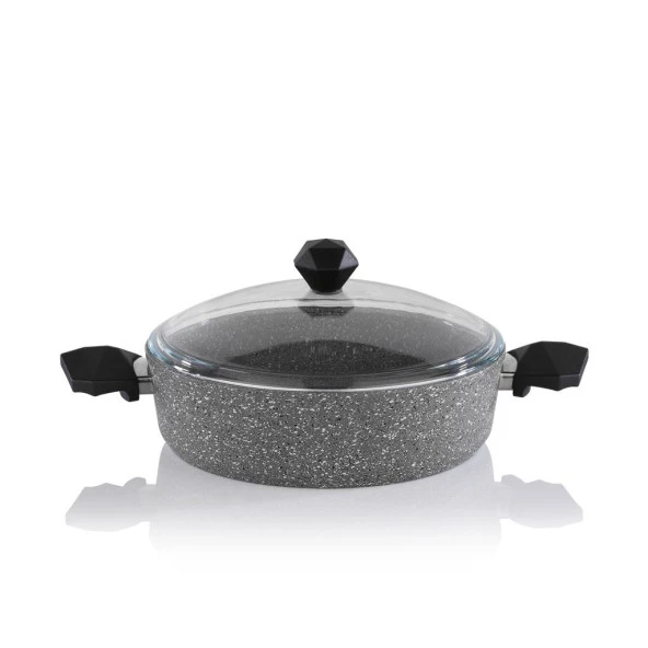 Schafer Cory Yanmaz Yapışmaz Basık Tencere 26 Cm-Gri - 2