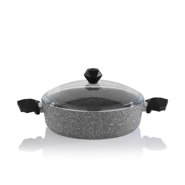 Schafer Cory Yanmaz Yapışmaz Basık Tencere 26 Cm-Gri - 4