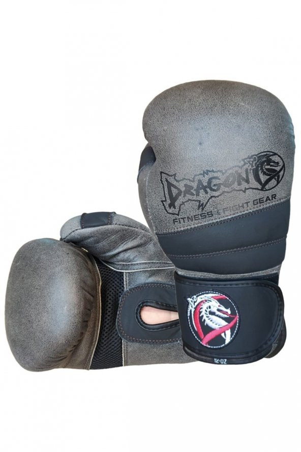 Dragon Antique Deri Kick Boks Eldiveni, Jel Bandaj ve Dişlik 3lü Set - 2