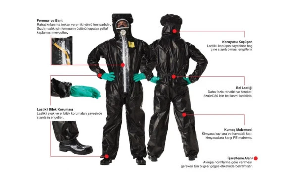 Starline 100PE05 Kimyasal Koruyucu Tulum Large Beden - 2