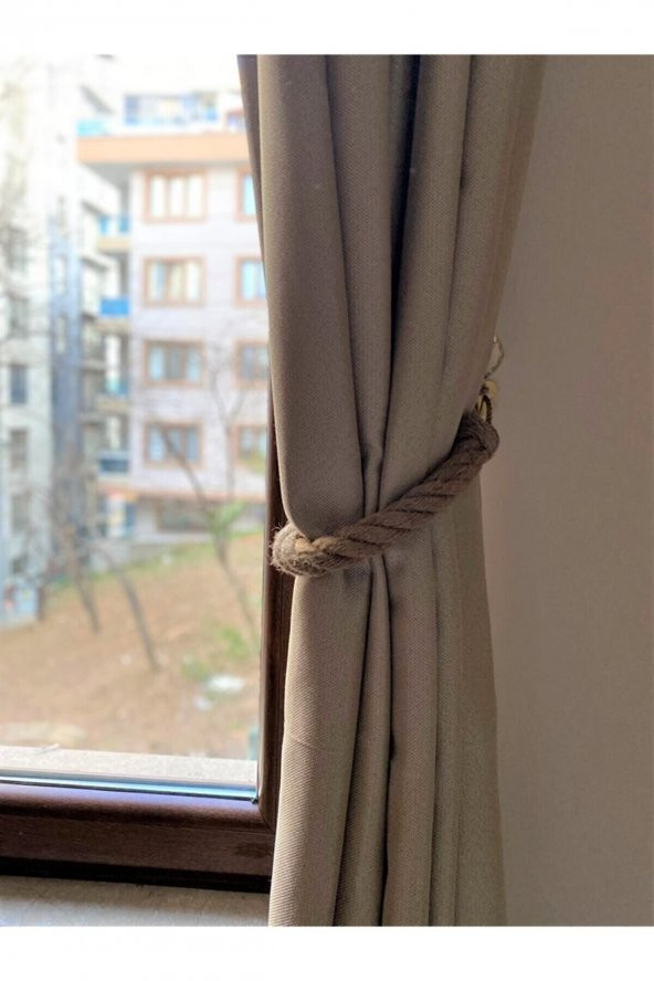 50 cm Otantik Kalın Halat Perde Tutacağı (20mm) - 3