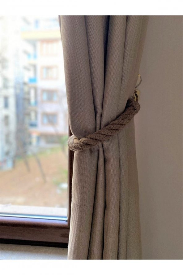 50 cm Otantik Kalın Halat Perde Tutacağı (20mm) - 4