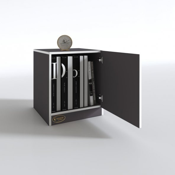 Kenzlife kapaklı mutfak dolabı melek29 gri 039x029x29 banyo ofis komodin (m) - Resim 6