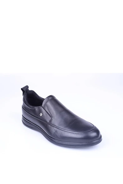 Fosco 9547 Erkek Siyah Hakiki Deri Klasik Kauçuk Ayakkabı ürün görseli 1