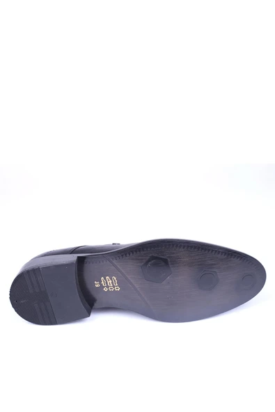 Fosco 5045 Erkek Siyah Bağcıklı Neolit Taban Klasik Deri Ayakkabı - Resim 5