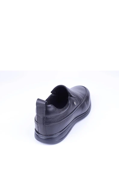 Fosco 9547 Erkek Siyah Hakiki Deri Klasik Kauçuk Ayakkabı - Resim 4