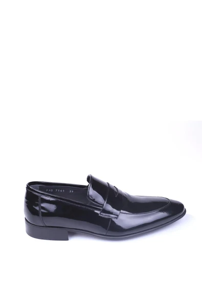 Fosco 7141 Siyah Hakiki Rugan Deri Erkek Klasik Ayakkabı ürün görseli 1