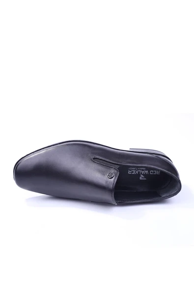 Red Walker 2277-3 Erkek Hakiki Deri Siyah Bağcıksız Klasik Ayakkabı - Resim 4