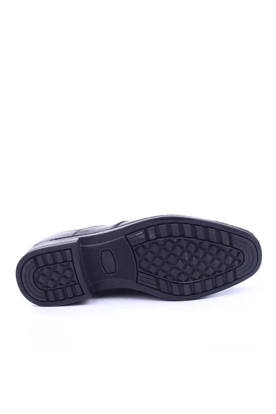 Red Walker 1003-3 Erkek Hakiki Deri Siyah Bağcıklı Klasik Ayakkabı - Resim 5