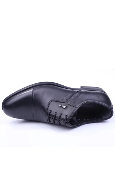 Fosco 2512 Erkek Siyah Bağcıklı Hakiki Deri Kauçuk Klasik Ayakkabı - Resim 4