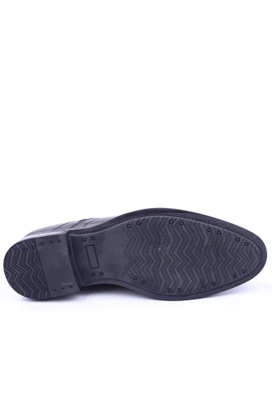 Fosco 2512 Erkek Siyah Bağcıklı Hakiki Deri Kauçuk Klasik Ayakkabı - Resim 5