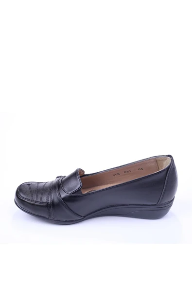 Edik 061 Kadın Siyah Günlük Ortopedik Anne Ayakkabısı - Resim 3