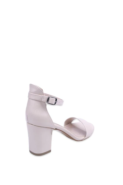 Ceylan 1552 Kadın 7 Cm Topuk Tek Bant Cilt Sandalet - Resim 4