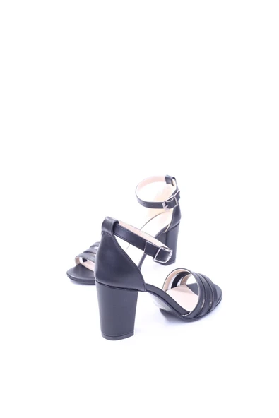 Goldstep 1601 Kadın 7,5 Cm Topuk Dantelli Tek Bant Sandalet - Resim 7