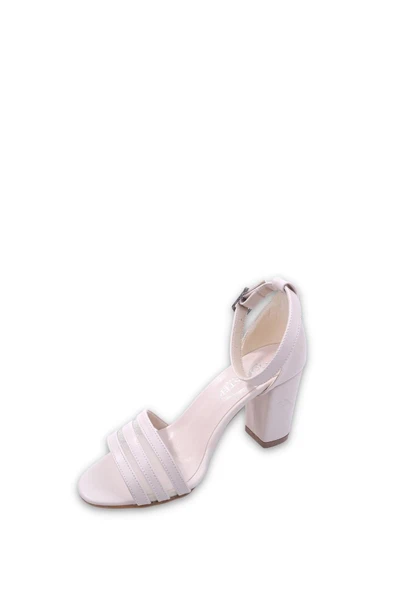 Goldstep 1601 Kadın 7,5 Cm Topuk Dantelli Tek Bant Sandalet - Resim 6
