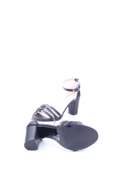 Goldstep 1601 Kadın 7,5 Cm Topuk Dantelli Tek Bant Sandalet - Resim 9
