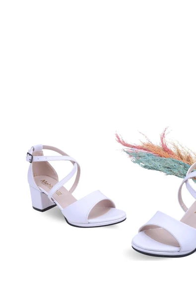 Papuç Sepeti  Mht 1660 Kadın 6 Cm Topuklu Açık Platformlu Ayakkabı - Resim 2