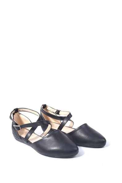 Sedef 298 Kadın Bilekten Bağlı  Günlük Babet Ayakkabı - Resim 2