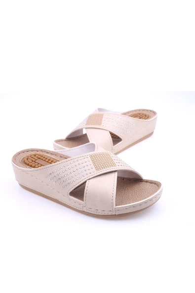 Gezer 11259 Ortopedik Silikon Taban Günlük Kadın Terlik - Resim 3