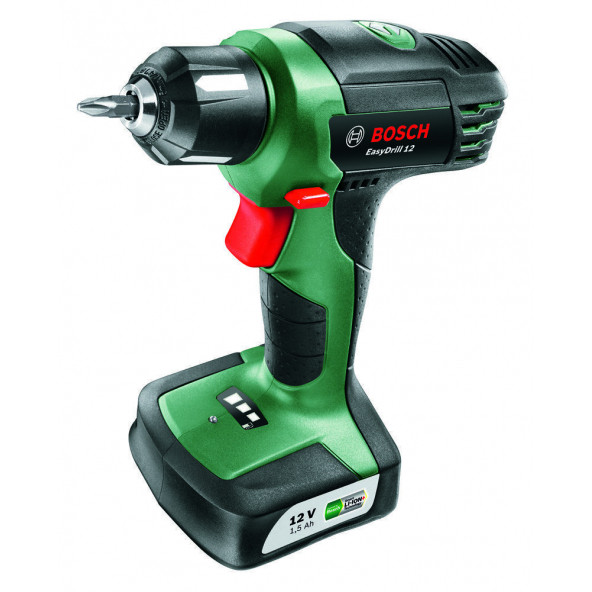 Bosch Akülü Vidalama EasyDrill 12 (Entegre 12 Volt Akü, Vidalama Ucu, Softcase çantada)