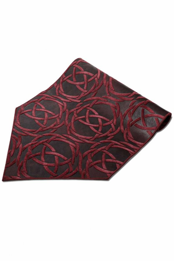 140X40 Deri Runner Bordo Kadife Desen - 4