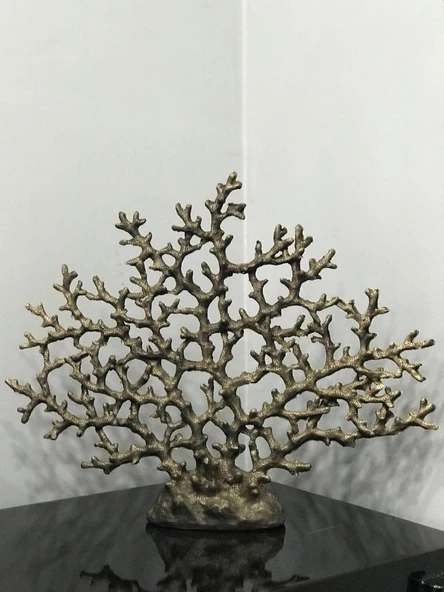 Dekoratif Mercan Çok Dallı Hayat Ağacı Biblo - 6