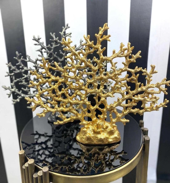 Dekoratif Mercan Çok Dallı Hayat Ağacı Biblo - 3