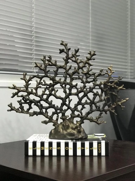 Dekoratif Mercan Çok Dallı Hayat Ağacı Biblo - 5