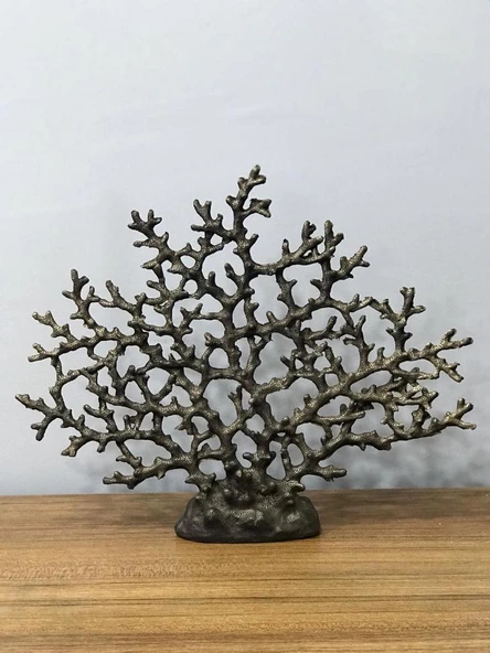 Dekoratif Mercan Çok Dallı Hayat Ağacı Biblo - 7