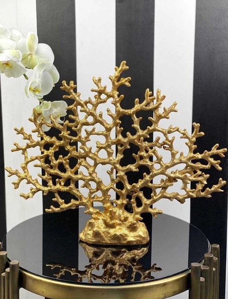 Dekoratif Mercan Çok Dallı Hayat Ağacı Biblo - 2