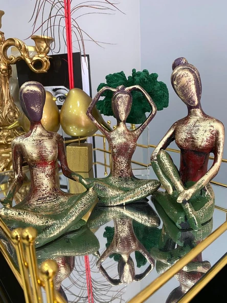 3 LÜ DEKORATİF YOGACI KIZ EBRULİ - 5