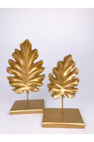 Gold Renk Tropikal 2 Li Kaideli Yaprak