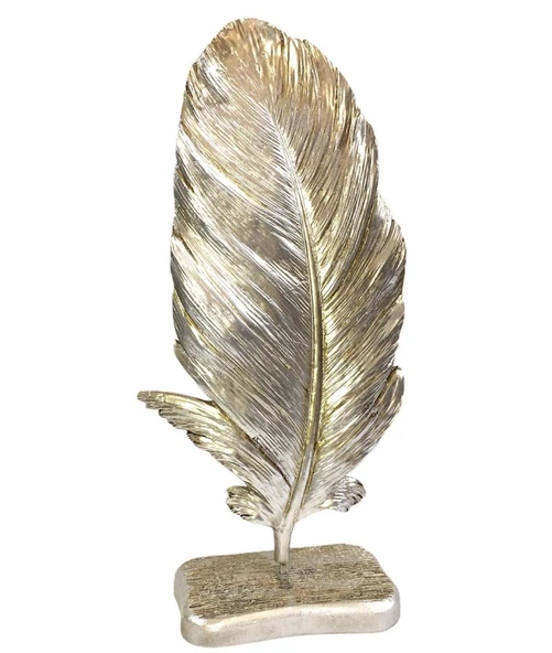 DEKORATİF  TÜY YAPRAK GÜMÜŞ