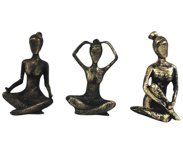 3 LÜ DEKORATİF YOGACI KIZ SİYAH - Resim 2